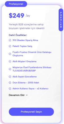 serB2B Extend E-Ticaret Paketi