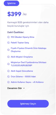 serB2B Professional E-Ticaret Paketi
